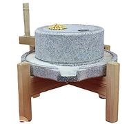Hand Stone Mill, Hand Wet Grain Mill with Stand,Low Temperature Grinding to Retain Nutrients,No Need to Move, Easy to Clean,for Soybean Milk and Grain Grinding , LJJY-KK