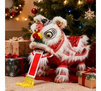Hand String Puppet, Chinese Marionette Lion Toy for Lion Dance, Handmade Cultural Craftsmanship, Chinese New Year Decoration Souvenir