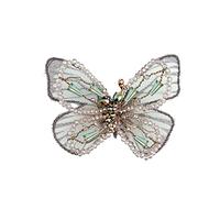 Hand Stringing Craft Crystal Butterfly Brooch Shirt Coat Dress Coat Corsage Accessories,A As The Picture Shows