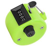 Hand Tally Counter 4-Digits Compact and Lightweight Counting Tool for Sports and Events in Red/Green/Blue/Pink/Yellow (Green)
