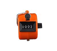 Hand Tally Counter, Digit Mechanical Palm Click Counter Count Clicker With Finger Ring Orange Useful and Fashion