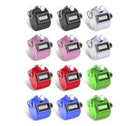 Hand Tally Counter Metal Clicker Counter 4-Digit Number Counter, 12pcs Handheld Mechanical Clickers Pitch Umpire Click Counters for Baseball Coaching Knitting People Lap Fishing Golf School Events