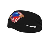 Hand Tear Flag of The Luhansk People's Republic Headbands Men Women Non Slip Wicking Sports Sweatband for Gym Basketball Yoga Hairbands