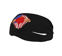Hand Tear Flag of The Tuvan People's Republic Headbands Men Women Non Slip Wicking Sports Sweatband for Gym Basketball Yoga Hairbands
