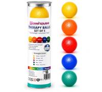 Hand Therapy Ball Set of 5, Colour Coded Stress Relief Balls with Different Strength Levels, Grip Strengthener Balls for Hand Exercise, Finger Rehab, Physiotherapy, Arthritis Support & Stress Relief
