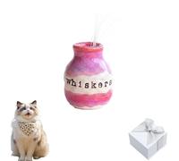 Hand-Thrown Whiskers Keepsake Vase, Cat Whisker Collection Jar, Sentimental Keepsake Memorial Jar, Desktop Display Decor Accent, Elegant Memorial Gift for Cat Lovers (#C)