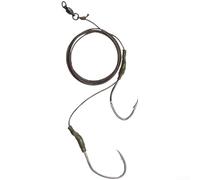 Hand Tied Rig Set for Anglers Using High Carbon Steel Hooks in Single and Double Arrangements with 100m of 1.0mm PE Line for Reliable Use (A)