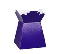 Hand-Tied Vase Florist Bouquet Boxes | Aqua Presentation & Transporter Boxes | Pack of 1 | Durable Flower & Plant Packaging | Glossy Purple