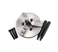 Hand-Tight Chuck K01-100 K02-100 Three/Four jaw Small Chuck Chuck Flange Connection Woodworking Lathe(K01-100b)