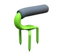 Hand Tiller Garden Tool Manual Soil Tiller Garden Claw Cultivator Metal Soil Loosener with Soft Faom Handle, Garden Weeder Tool for Vegetable Gardening Planting (Green)