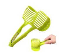 Hand Tomato Slicer - Hand Round Fruit Cutter Stand | Kitchen Gadgets with Ergonomic Non-Slip Handls for Onion, Garlic, Carrot, Potato
