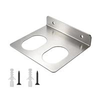 Hand Tool Organizer - Heavy Duty Double Slots Stainless Steel Wall Mount with Screws Garage Storage Holder | Metal Bracket for Wood Workshop, Studio, Yard Bench, Pegboard