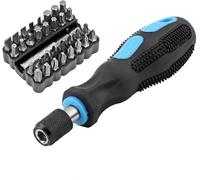 Hand Tools,Blue Bits Set Hex Shanked Non-Slip Screwdriver Handle Flat Head Cross Kit Hand Tools