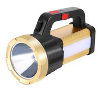 Hand Torches LED Super Bright Rechargeable Flashlight, 2 Lighting Modes LED Searchlight Hand Torch with Main Light and Side Light Portable Lantern Outdoor Emergency Flashlight Camping Work Light