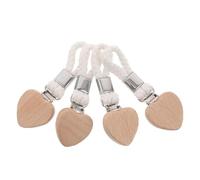 Hand Towel Clips - 10x4x1.5cm Heart Shape No Drill Hanger, 4 Piece Wood Iron Clamp Set, 20g Portable Loop Grip Fastener Pin, Heavy Duty Space Saving Organizers | Travel Storage for Home