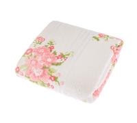 (Hand Towel, Cream) Floral Printed 100% Cotton