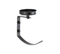 Hand Towel Holder for Bathroom with Vintage Wall Mounted Candle Holder Wall Mounted Towel Hook with Cut Candle Holder for Bathroom Decor and Accessories Black YIGUANXIN