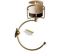 Hand Towel Holder - Gold Towel Hook With Candle Holder, Vintage Wall Mounted Towels Rack, Kitchen Hanger Rustic Handtowel Ring, For Bathroom, Kitchen, Entryway, Bathroom Decor And Accessories