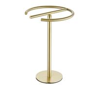 Hand Towel Holder Stand,13 Inch Free-Standing Towel Rack Brushed Gold, SUS304 Stainless Steel Towel Bar Rack Stand, Tower Bar for Bathroom Kitchen Vanity Countertop