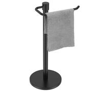 Hand Towel Holder Stand Stainless Steel Fingertip Towels Rack Free-Standing Towel Stand with Suction Cup Base Rust-Proof Countertop Wipe Cloth Rack Standing Towels Rails for Bathroom Kitchen Vanity