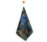 Hand Towel Peacocks Birds Feathers Green Hand Towels Dish Towel Lanyard Design For Bathroom Kitchen Sports
