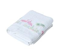 HOMESCAPES Pink Flamingo Hand Towel Luxury 100% Turkish Cotton Towel with Printed Flamingo Character Bird Design Super Absorbent Beach Holiday Guest Towel for Pool or Gym 420 GSM