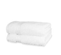 Hand Towels ( 2 PACK ) for Bathroom Supreme Range 500GSM Super Soft Luxury Cotton Pack of 2 Absorbent and Quick Dry Hand Towels Set 50 x 85cm Combed cotton Better than Egyptian Cotton (BRIGHT WHITE)
