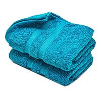 Hand Towels 600gsm ZERO TWIST Cotton Highly Absorbent & Quick Dry Luxury Hotel Quality Luxe Collection Fade Resistant 50x80cm (Teal Blue, Pack Of 2)