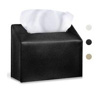 Hand Towels Box Cover Holder,PU Leather Hand Towel Case Compatible with Kleenex Disposable Paper Hand Towels