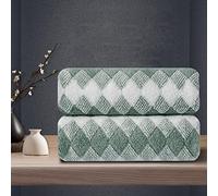 Hand Towels Set 2 Pack-16“x31” Ultra Soft Microfibers Bathroom Towel Set Highly Absorbent Quick Dry Luxury Premium Towel Lightweight Cozy Durable Hand Towel Collection Hotel Spa Gym Kitchen,Green