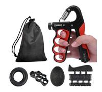 Hand Trainer Set for Fingers and Grip | Adjustable Forearm Tools with Spring | Forearm Reference, Refreshment Handle - Multifunctional Handle Trainer with Carry Bag