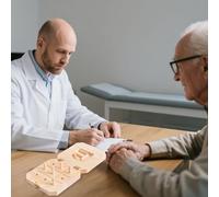 Hand Training Peg Board - Nine Hole Wooden Pegboard for Finger Dexterity Exercise, Professional Skill Development Tool for Improving Visual Motor Coordination | Rehabilitation Equipment for All Ages D