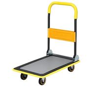 Hand Truck For Office Moving Folding Rolling Flatbed Cart Hand Platform Truck Push Dolly Cart