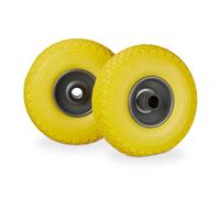 Hand truck tyre Solid Rubber Wheels 100 kg Yellow/Grey Hand Truck Wheel Yellow