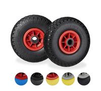 Hand truck tyre Solid Rubber Wheels Durable Garden Tyres 8 pieces Lightweight