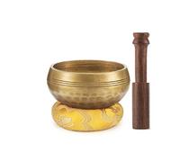 Hand Tuned Singing Bowl, Tibetan Singing Bowl 8 cm Hand Hammered Brass With Cushion And Mallet
