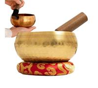 Hand-Tuned Sound Bowl - Handmade Sound Bowl, Tibetan Singing Bowl | Authentic Tibetan Singing Bowls with Cushion Mallet, Mindfulness Sellf Care Spiritual for Yoga Meditation Chakra Stress Relief