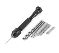 Hand Twist Drill, 0.3-3.6mm Grasp Range Chuck Hand Twist Drill with 25 HSS DrillBits Wood Drilling Tool for Precision Drilling, Tool Making, ModelDrill
