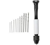 Hand Twist Drill Kit 11Pcs HSS High Speed Steel Manual Drill Bits Set for Wood Plastic Rubber Crafting DIY Projects