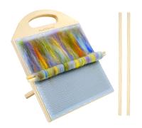 HAND U JOURNEY 9.8 Inch Wool Blending Board - Durable Wooden Backing, Fine 6.5 PPI Card Cloth, Includes 2 Dowel Rods for Easy Drafting & Rolag Removal.