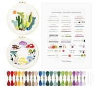 HAND U JOURNEY Basic Embroidery Stitch Kit: Perfect for Beginners with 28 Different Stitches and a Mushroom Embroidery Set