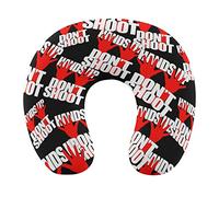 Hand Up Dont Shoot Travel Neck Pillow U Shape for Head and Neck Support Pillow Memory Foam Headrest for Car Office Home Sleeping