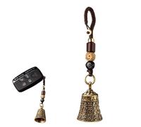 Hand Vintage Brass Bell Buddhist Pendant Pure Brass Bell Keychain with Loud