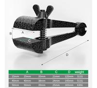 Hand Vise for Mini Flat Pliers - 25 Over 40/50mm Cast Steel Configurable Hand-held Tool with Butterfly Knob Cross-grooved Jaw Anti-Slip Grip - Home Maintenance Small Parts Work(25MM)