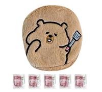 Hand Warmer for Camping | With 5 Replaceable Spare Parts Self-Heating Plate - Heated Hand Warmer with Capibara Design | for Gift Socks Camping Winter Outdoor Cold Climate Men Women Na