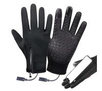 Hand Warmer Gloves - Diving Fabric with Waterproof Coating M L XL | Electric Thermal Gloves USB Thermal Gloves Touch Screen Windproof Non-Slip | For Cycling, Metre, Consulte la descripción