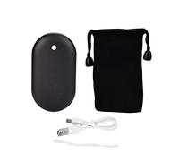 Hand Warmer, Multifunctional Portable Cobble-pattern Blast-proof Hand Warmer Power Bank Hand Warmer Rechargeable Mini Power Bank for Outdoor Women Gifts(black)