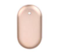 Hand Warmer Rechargeable 1Pack Fast Heating Ultra-Thin Small Heater Double Sided Heating Light Portable USB Hand Warmers Power Bank For Pockets & Gloves In Cold Winter (Gold, Pocket)