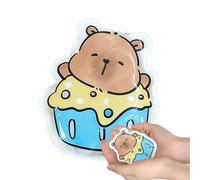 Hand Warmer, Reusable Click Activated Self Heating Pouch, Cartoon Creative Design With Metal Disc, Pocket Sized For Winter Camping Commuting Travel, Cute Animal Capybara Series, 10.5cm