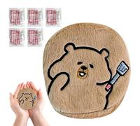 Hand Warmer with 5 Interchangeable Core Self-Heating Pads, Portable Hand Warmer with Capybara Design, for Christmas Stockings, Camping, Winter, Outdoor, Cold Weather, Men, Women, Christmas